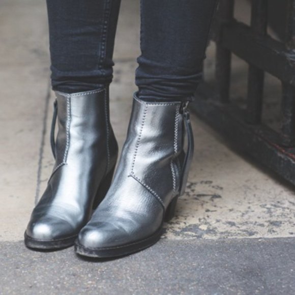 Acne Studios Pistol Boot Short silver leather 37 - Picture 3 of 11